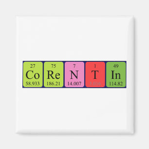 Imán de nombre de tabla periódica Corentin