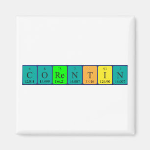 Imán de nombre de tabla periódica Corentin