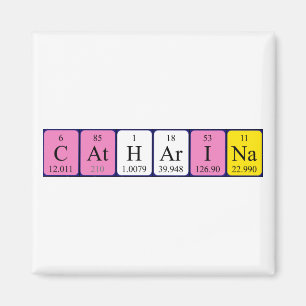 imán de nombre de tabla periódica de Catharina