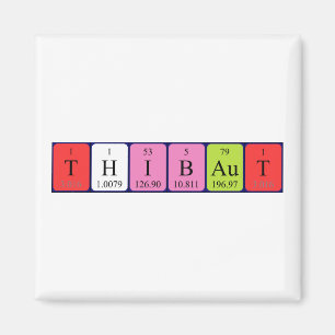imán de nombre de tabla periódica de Thibaut