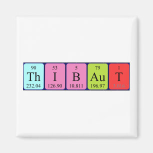 imán de nombre de tabla periódica de Thibaut
