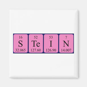 Imán de nombre de tabla periódica Stein