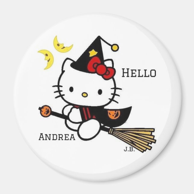 imán de nombre redondo de 3 pulgadas (Frente)