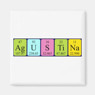 Imán de nombres de tabla periódica Agustina