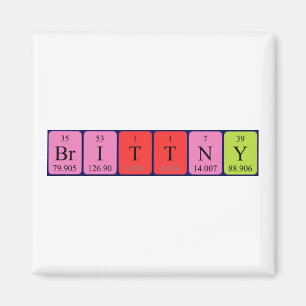 imán de nombres de tabla periódica bretona