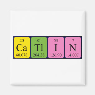 imán de nombres de tabla periódica Catlin