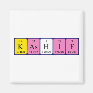 Imán de nombres de tabla periódica de Kashif