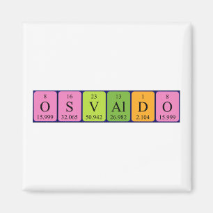 imán de nombres de tabla periódica de Osvaldo