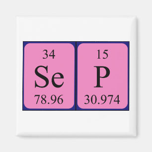 Imán de nombres de tabla periódica de Sep