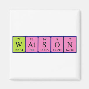 imán de nombres de tabla periódica de Watson