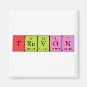 Imán de nombres de tabla periódica Trevon