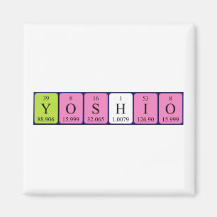Imán de nombres de tabla periódica Yoshio