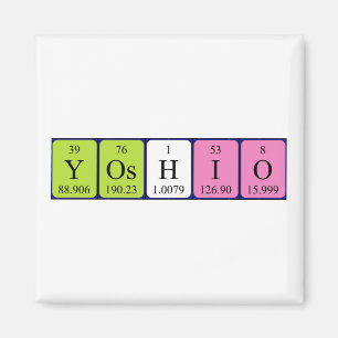 Imán de nombres de tabla periódica Yoshio