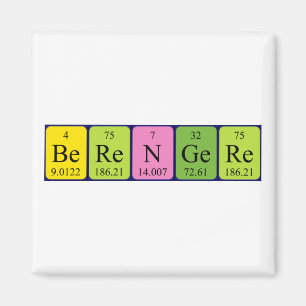 imán de nombres de tabla periódicos de Berengere