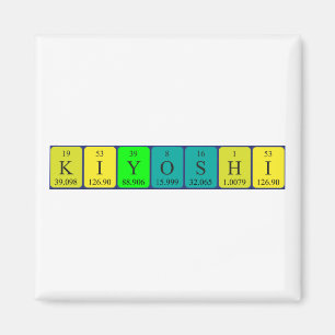 Imán de nombres de tabla periódicos de Kiyoshi