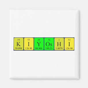 Imán de nombres de tabla periódicos de Kiyoshi