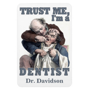 Imán de nombres personalizados de humor DENTIST
