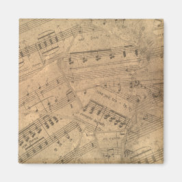 Imán de notas musicales vintage
