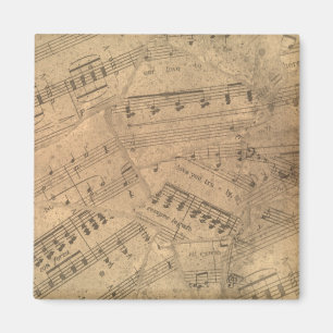 Imán de notas musicales vintage