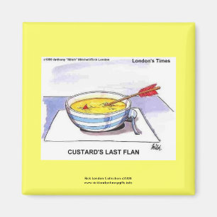 Imán de Novedad de Dibujos Animados Divertido Flan