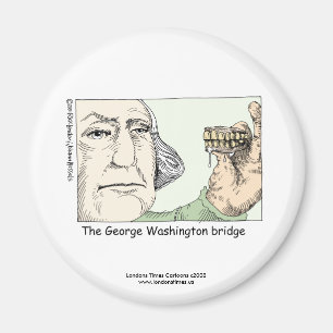 Imán de Novedad Divertido del Puente George Washin