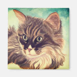 Imán de nube de gato fluffy