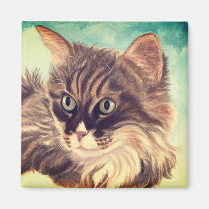 Imán de nube de gato fluffy