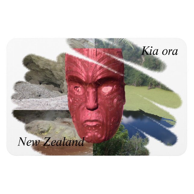 Imán de Nueva Zelanda de Kia Ora (Horizontal)