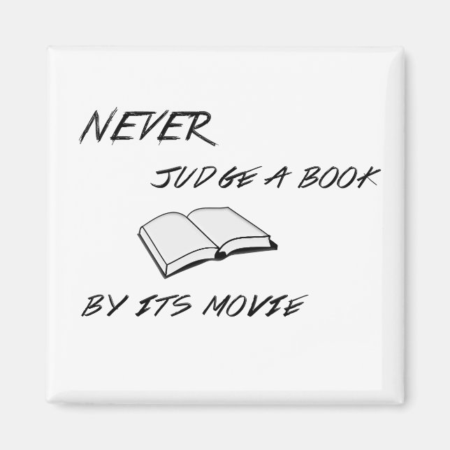 Imán de Nunca Juzgues un Libro (Frente)