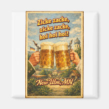 Imán de Oktoberfest de cerveza alemana de New Ulm 
