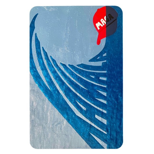 Imán de olas azules de Kamala (Harris) (Vertical)