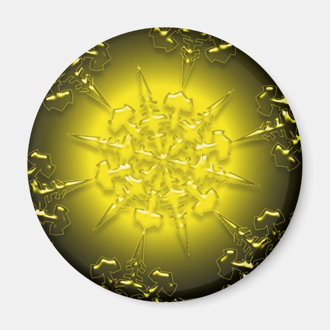Imán de ornamento de oro (Frente)