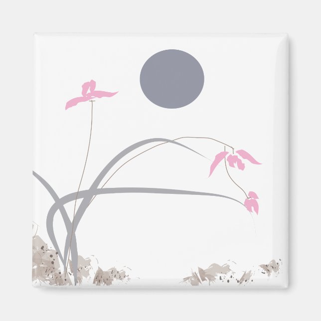 imán de orquídeas chinas (Frente)