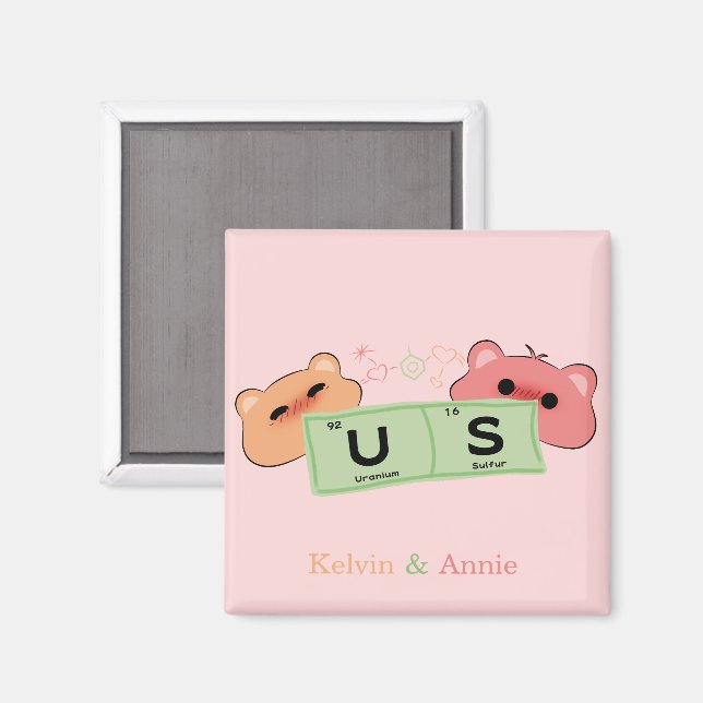 Imán de Ositos Enamorados (Anverso/Reverso)