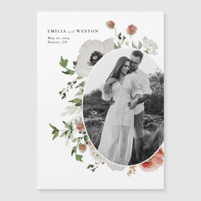 Imán de otoño para bodas bohemias de otoño para gu (Anverso)