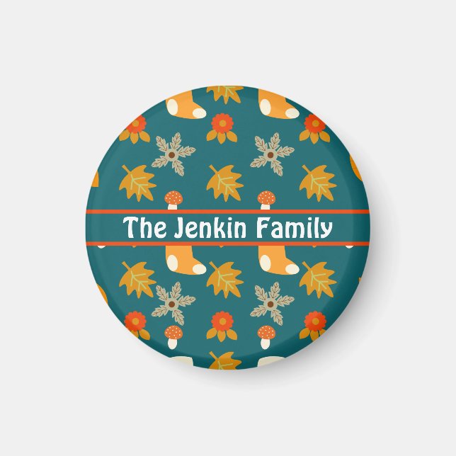 Imán de Otoño Personalizado (Frente)