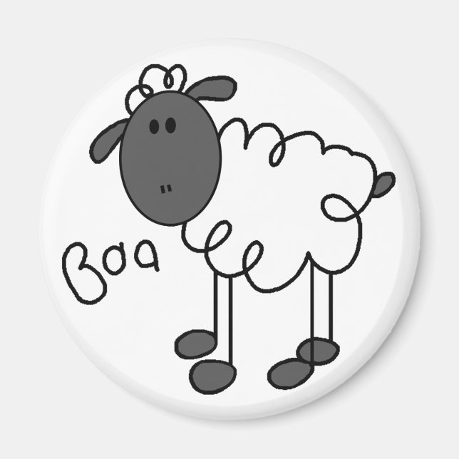 Imán de oveja balando (Frente)