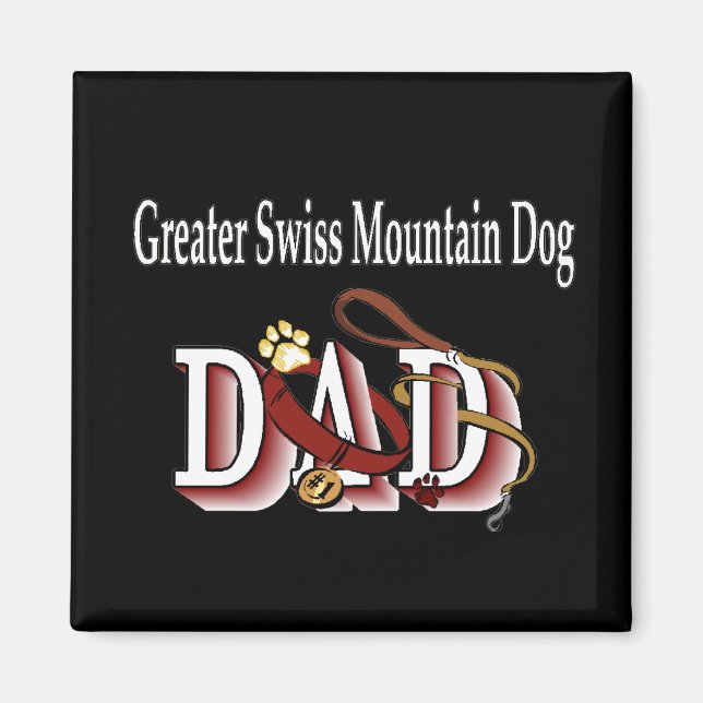 imán de padre de perro de montaña suizo grande (Frente)