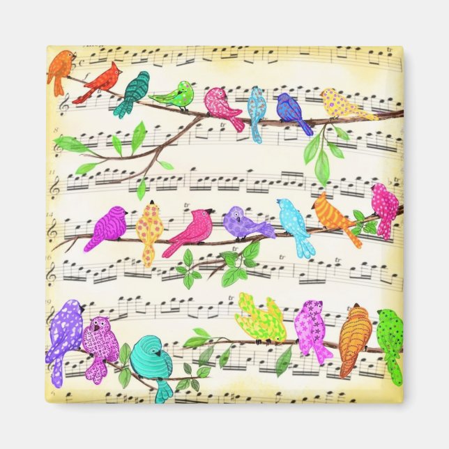 Imán de Pájaros Musicales (Frente)