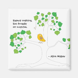 Imán de pájaros y árboles