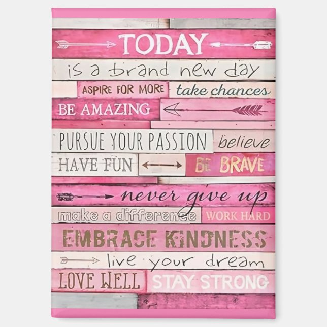 Imán de palabras inspiradoras y motivacionales (Anverso)