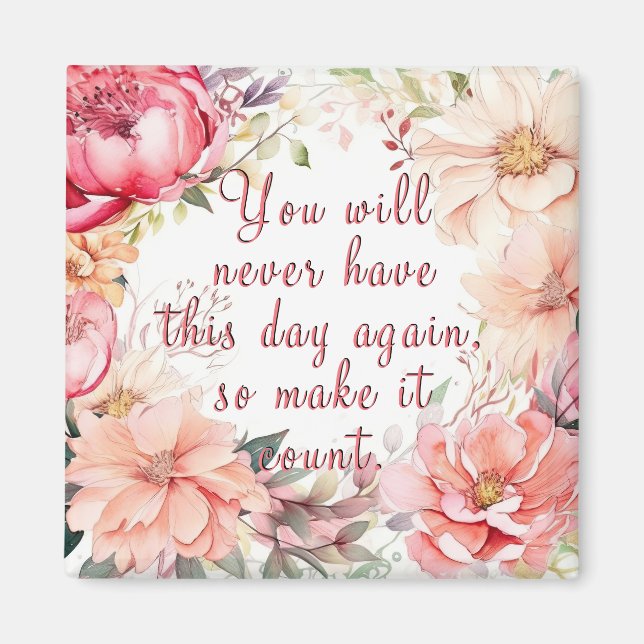 Imán de palabras inspiradoras y motivacionales (Frente)