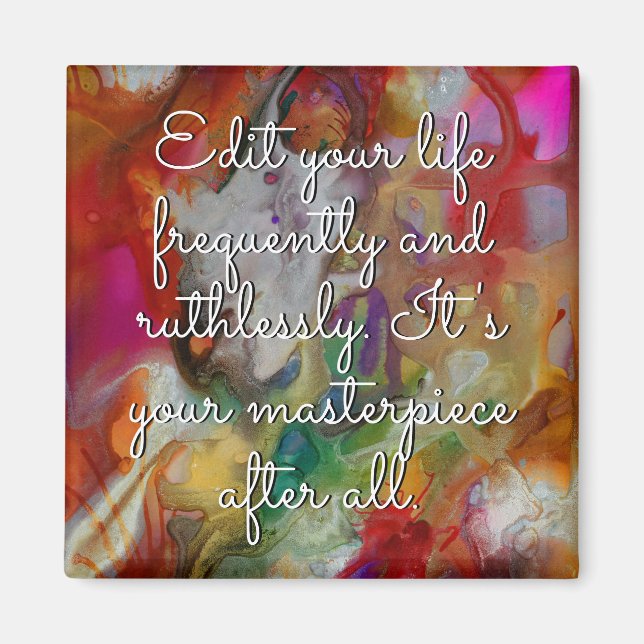 Imán de palabras inspiradoras y motivadoras (Frente)