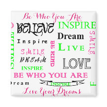 Imán de palabras motivacionales y Inspiradoras