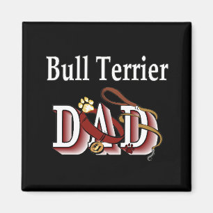 imán de papá bull terrier