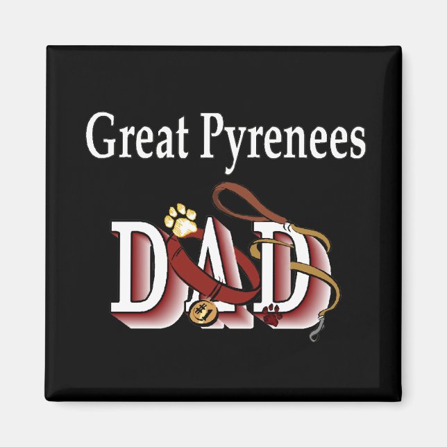 Imán de papá de Grandes Pirineos (Frente)