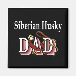 imán de papá husky siberiano
