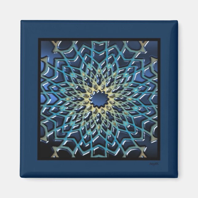 Imán de parqué - Azul marino (Frente)