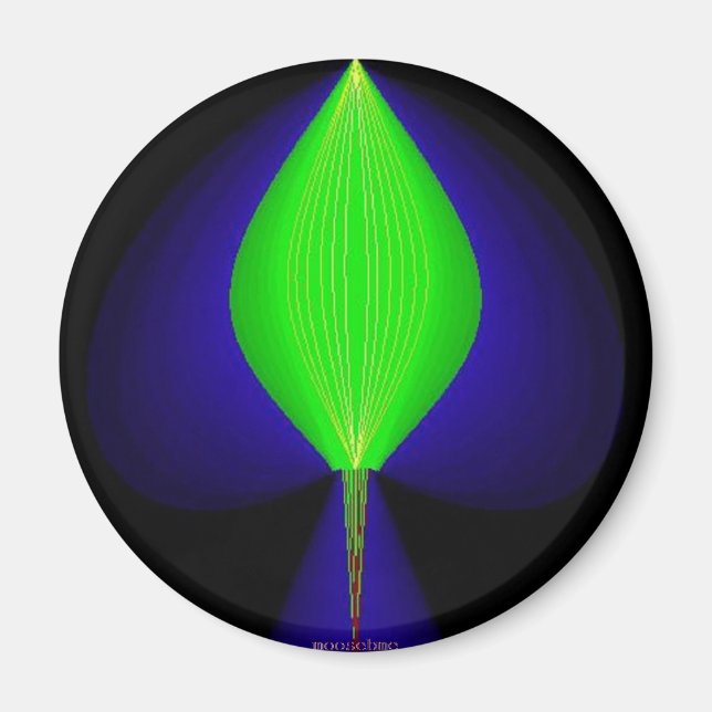 Imán de pasto morado y verde (Frente)