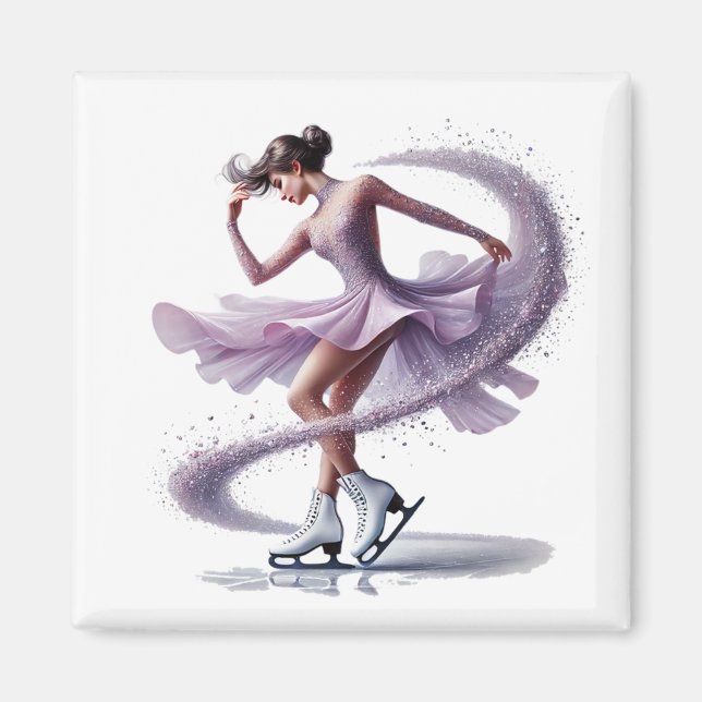 Imán de patinadora sobre hielo   (Frente)